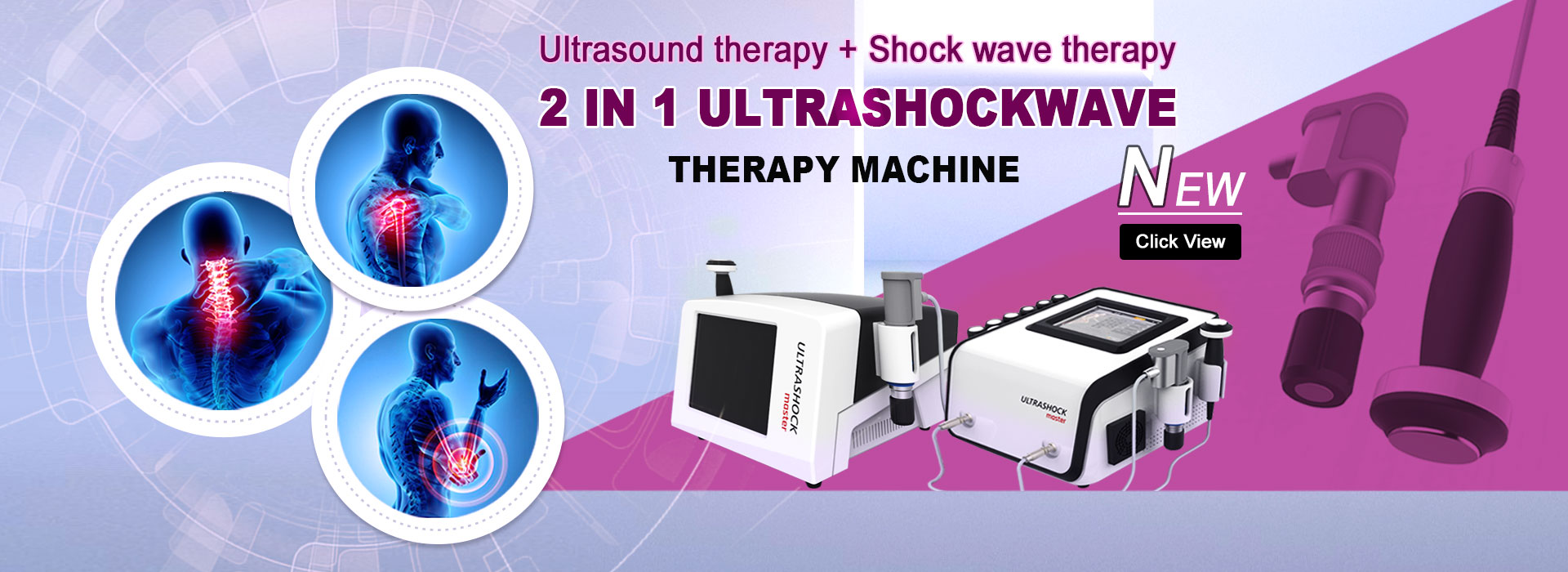2 in 1 ultrashockwave therapy machine